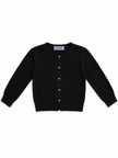 Black classic button women's cardigan by Purple Imli – product shot