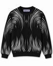 Black brushstroke rhinestone women's sweater by Purple Imli – product shot