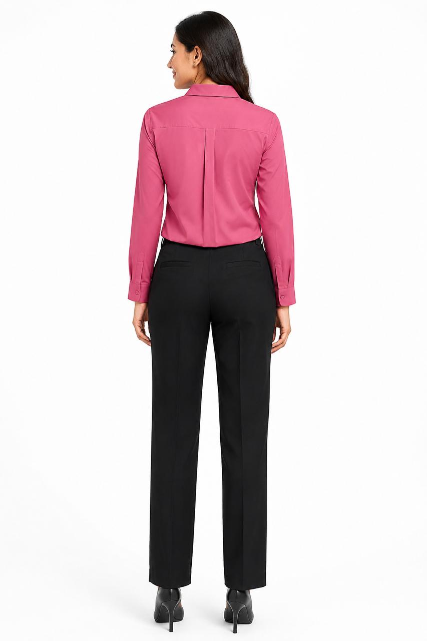 Hot Pink Shirt + Black Trouser Combo for Women