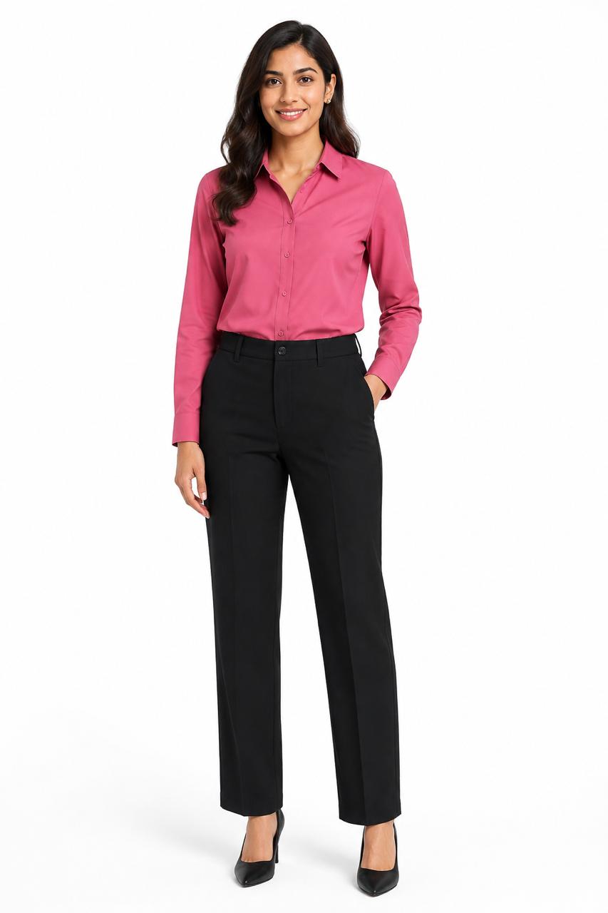 Hot Pink Shirt with Black Trouser Combo for Women – Purple Imli