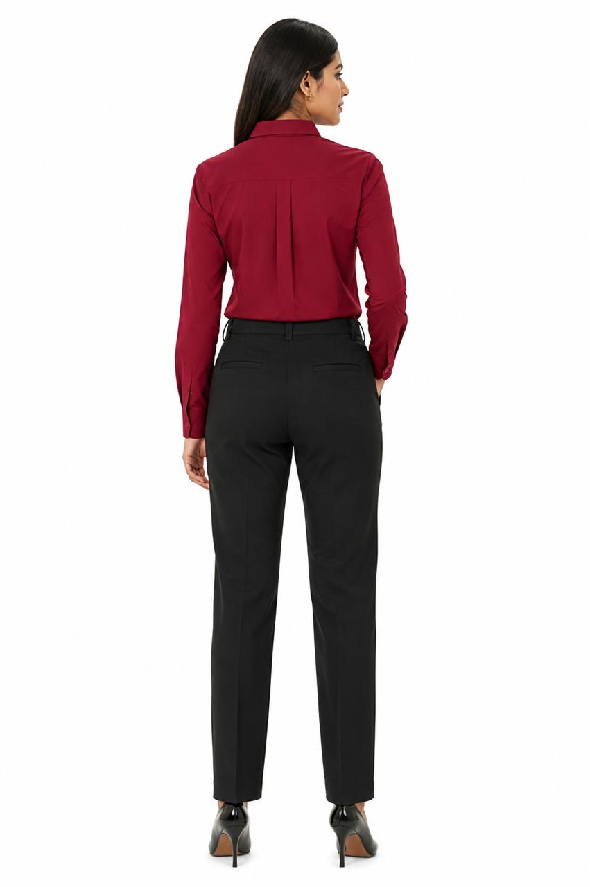 Maroon Shirt + Black Trouser Combo for Women