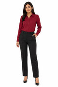 Maroon Shirt with Black Trouser Combo for Women – Purple Imli