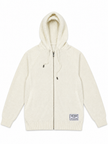 White knit zip-up women's hoodie by Purple Imli – product shot