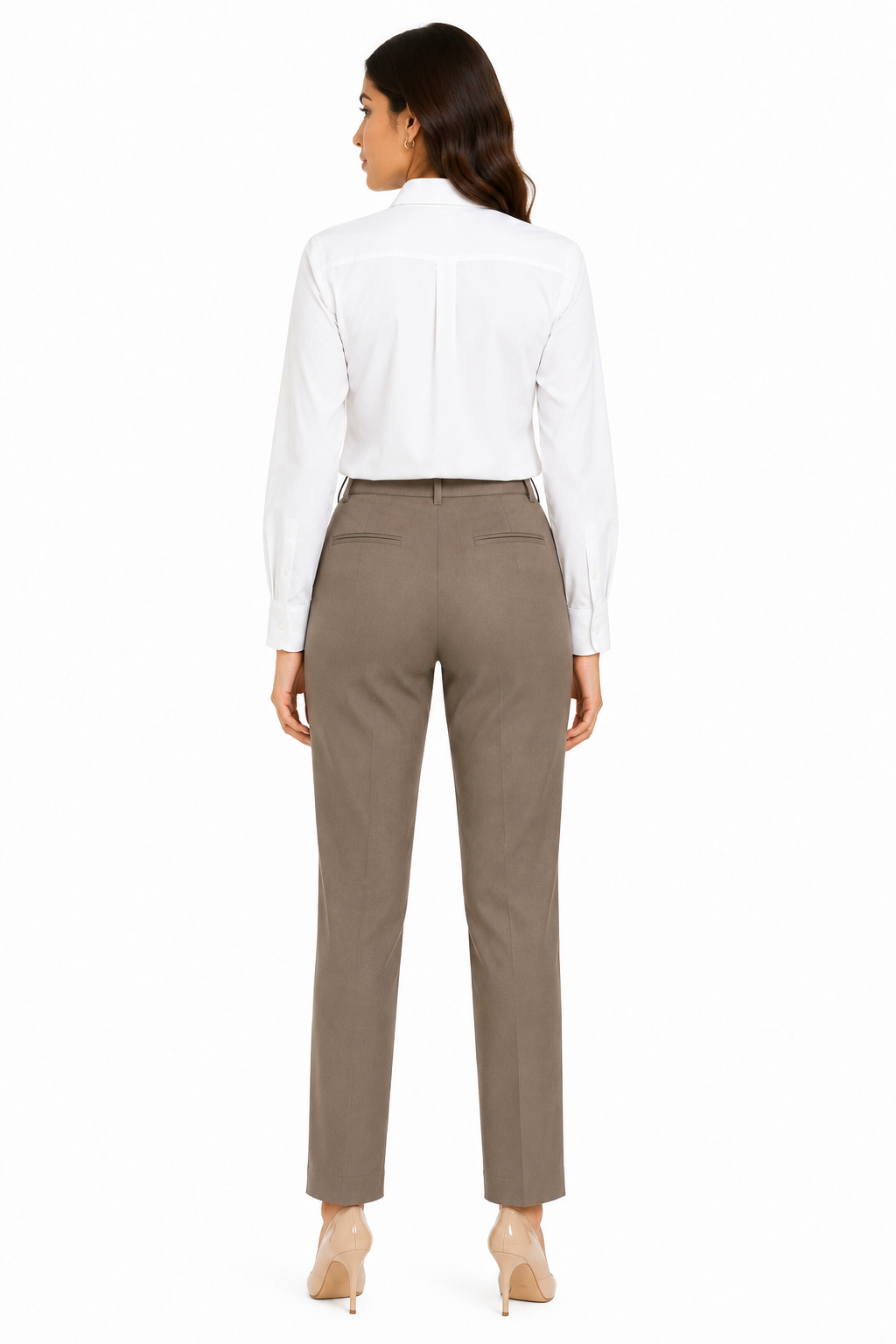 Olive Khaki Formal Trousers for Women
