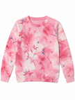 Pink & White watercolour tie-dye women's sweater by Purple Imli – product shot