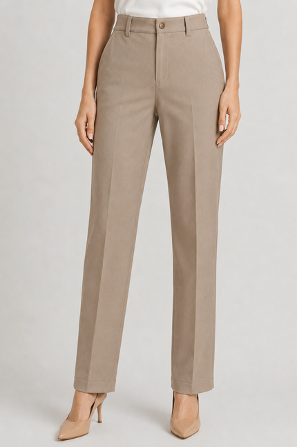 Hot Pink Shirt with Taupe Beige Trouser Combo for Women – Purple Imli