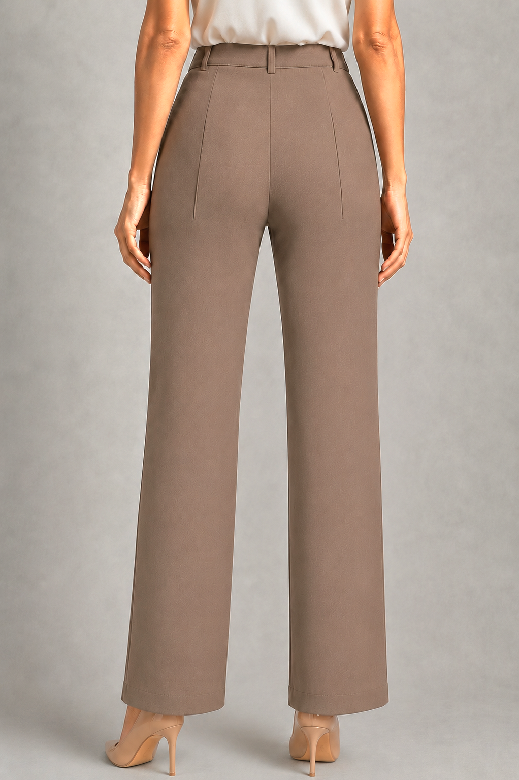 Beige Korean Trousers for Women