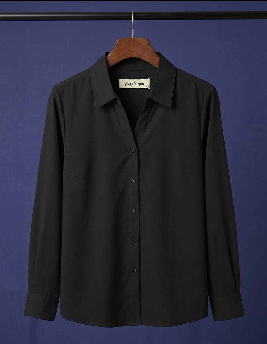 Black Formal Shirt for Women