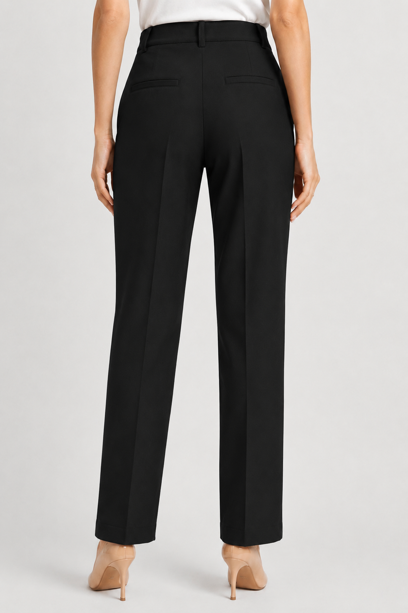 Black Formal Trousers for Women – Purple Imli plain model