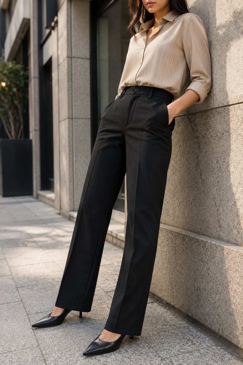 Black Formal Trousers for Women – Purple Imli plus