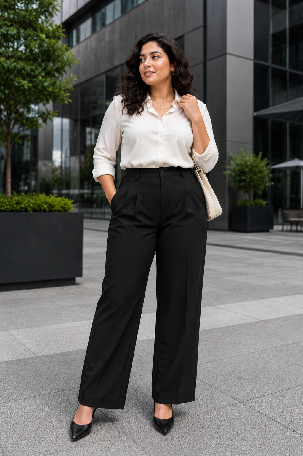 Black Korean Trousers for Women