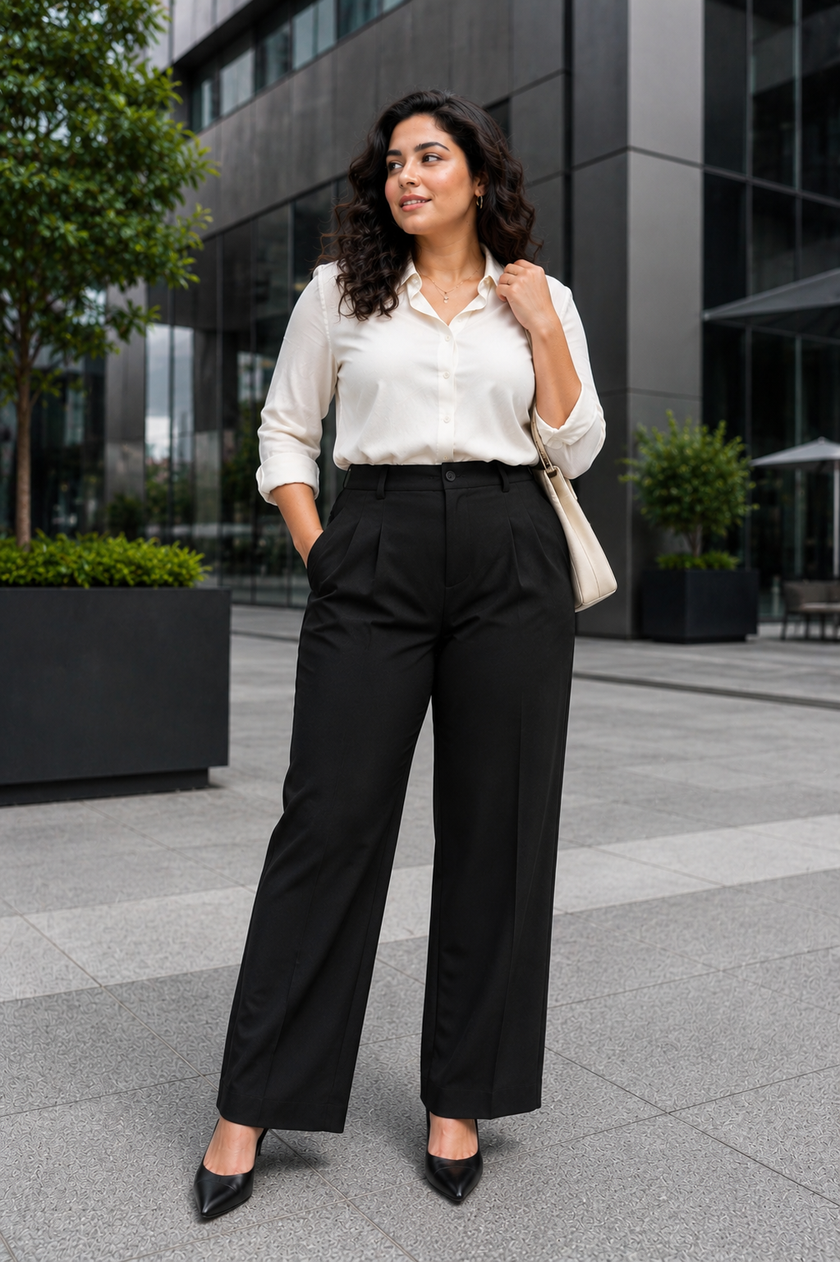 Black Korean Trousers for Women