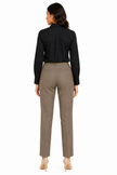 Black Shirt with Taupe Beige Trouser Combo for Women – Purple Imli