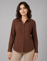 Brown Shirt with Black Trouser Combo for Women – Purple Imli