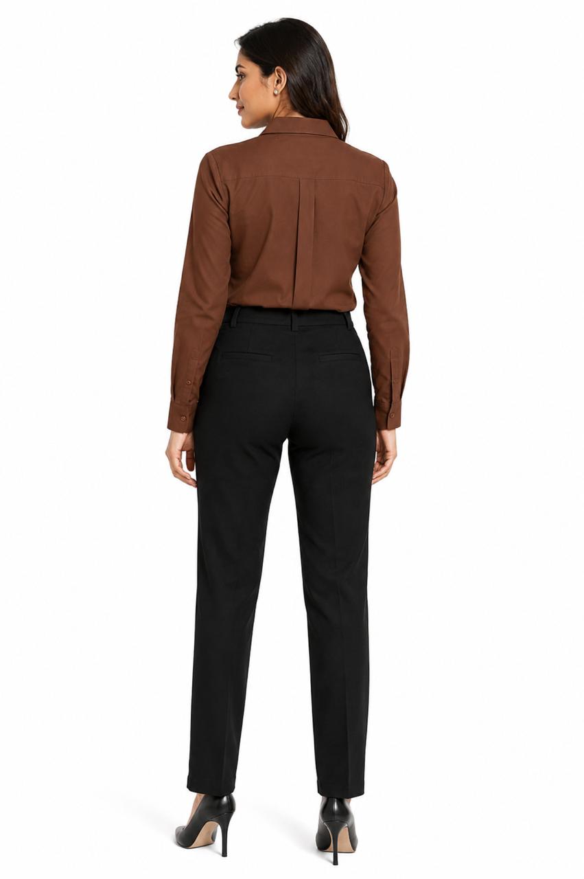 Brown Shirt with Black Trouser Combo for Women – Purple Imli