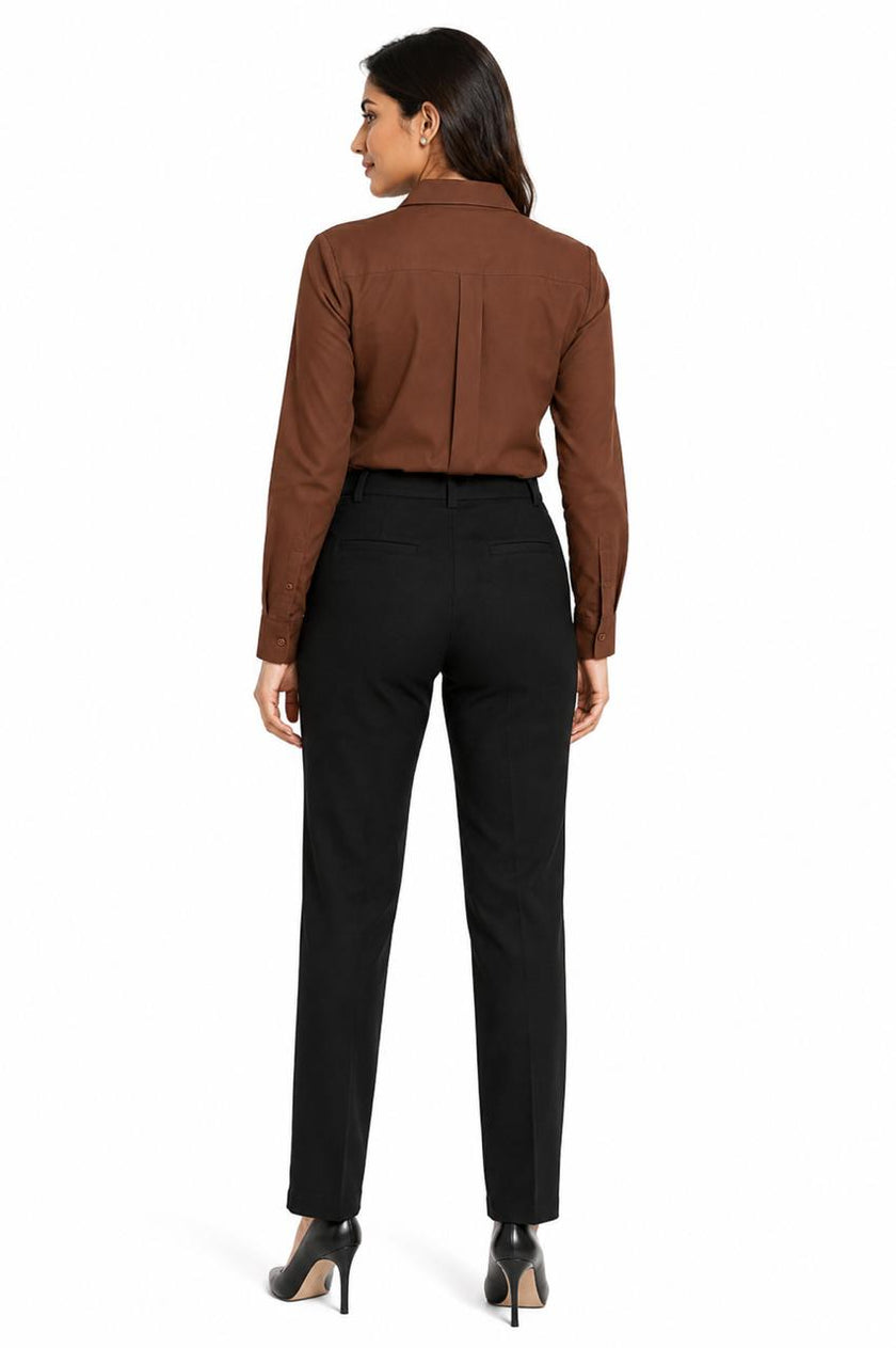 Brown Shirt with Black Trouser Combo for Women – Purple Imli
