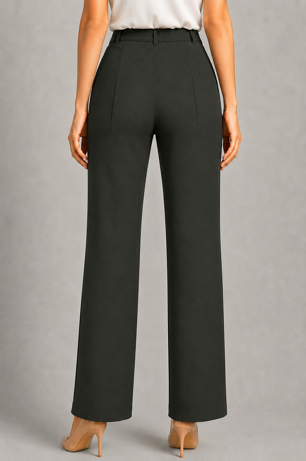 Dark Green Korean Trousers for Women