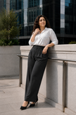 Dark Green Korean Trousers for Women