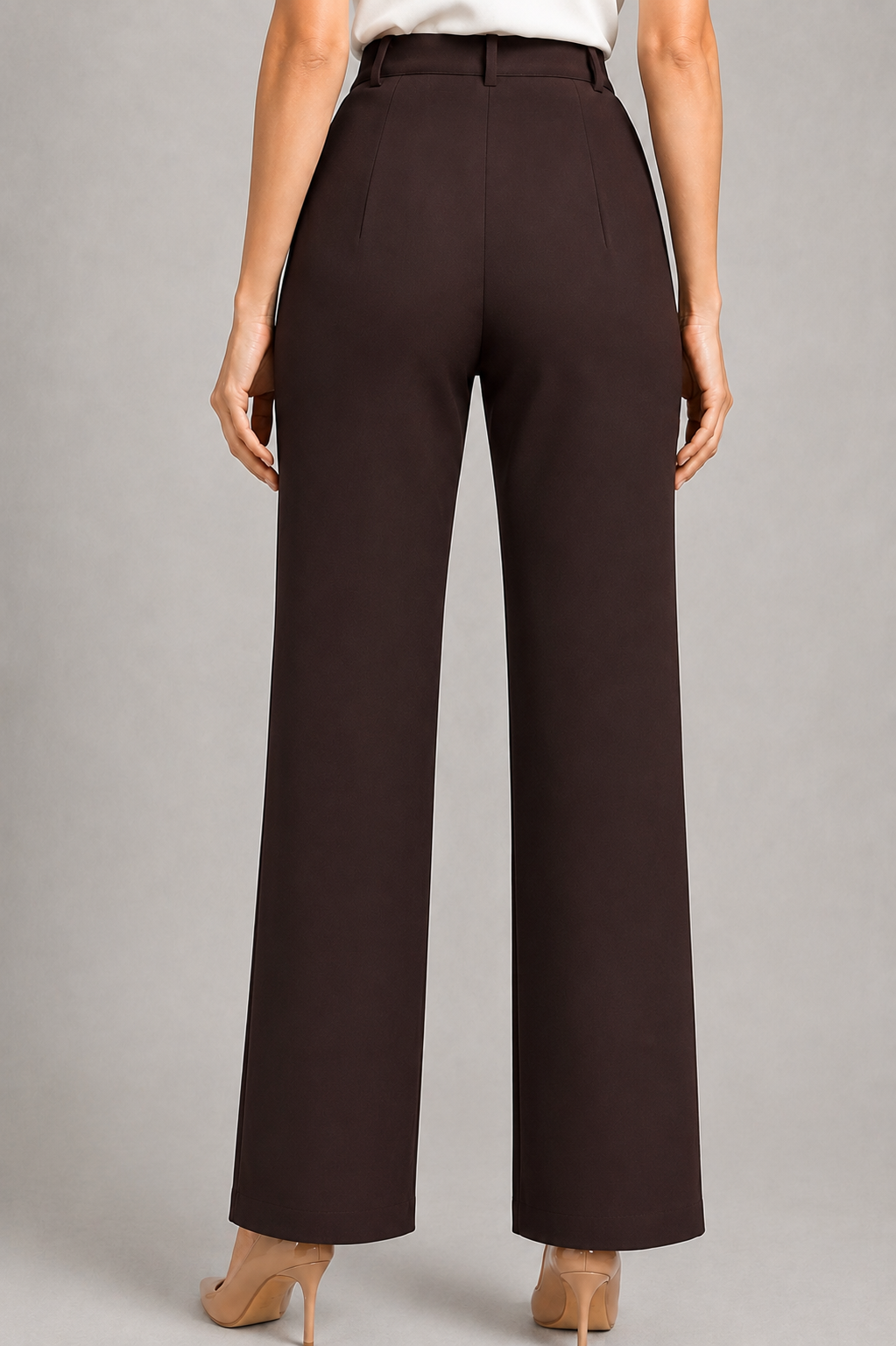 Wine Korean Trousers for Women
