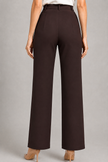 Wine Korean Trousers for Women