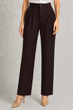 Wine Korean Trousers for Women