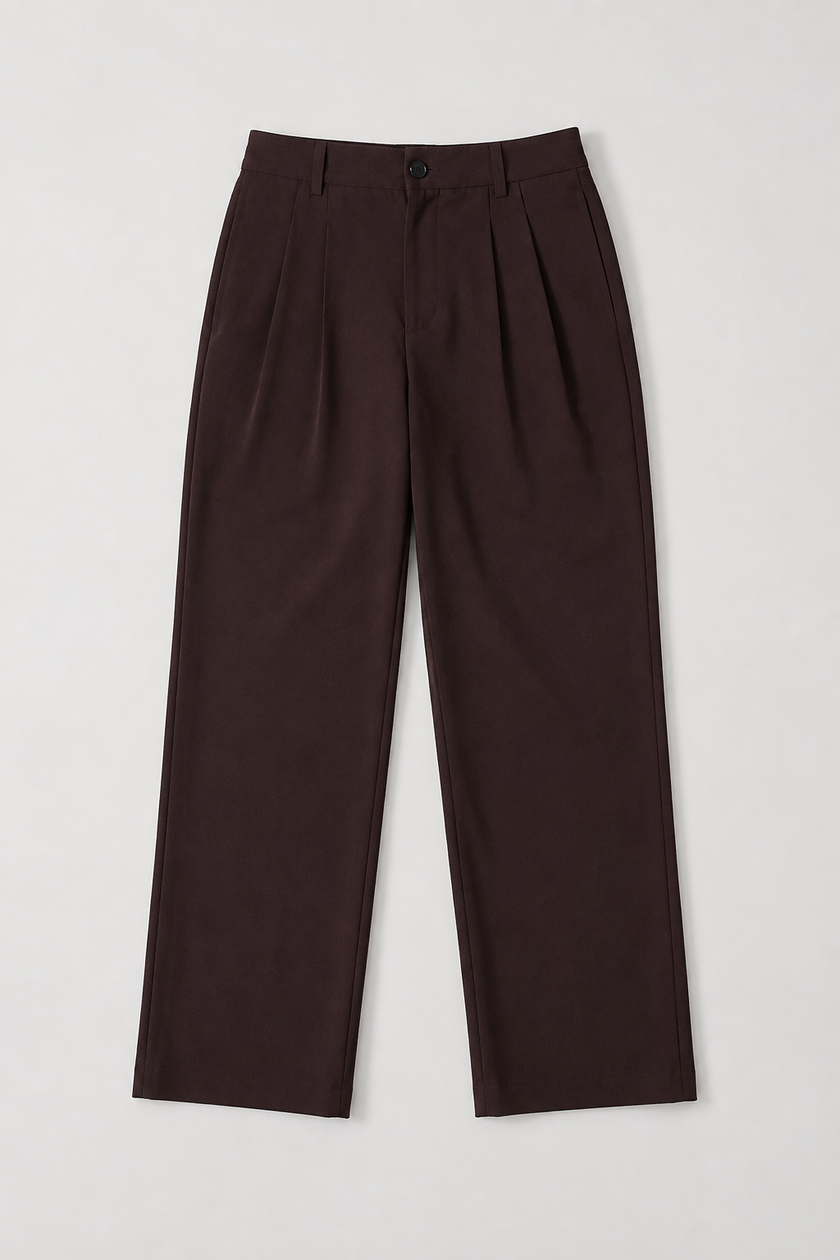 Wine Korean Trousers for Women