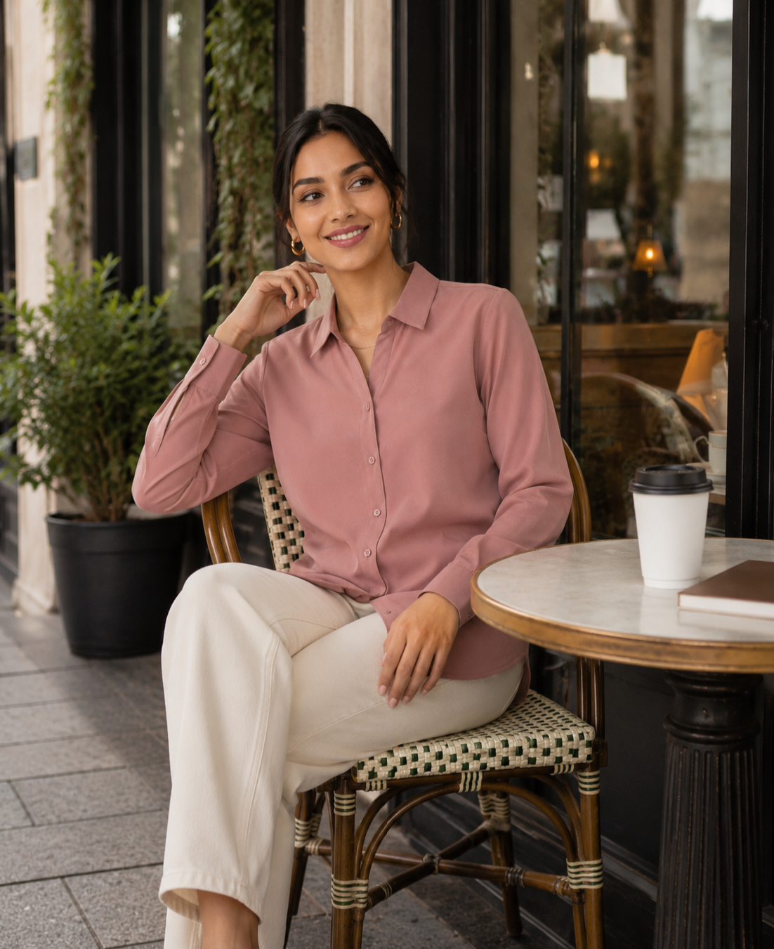 Dusty Rose Formal Shirt for Women – Purple Imli urban