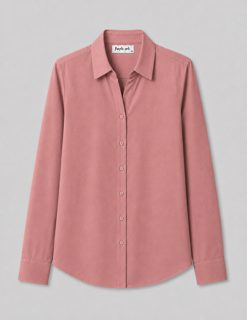 Dusty Rose Shirt with Black Trouser Combo for Women – Purple Imli