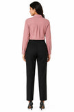 Dusty Rose Shirt with Black Trouser Combo for Women – Purple Imli