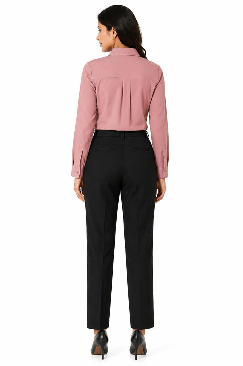 Dusty Rose Shirt with Black Trouser Combo for Women – Purple Imli