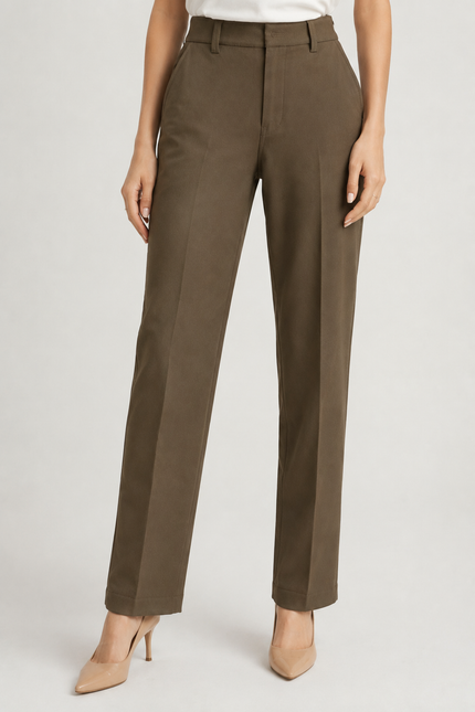 Maroon Shirt with Olive Khaki Trouser Combo for Women – Purple Imli