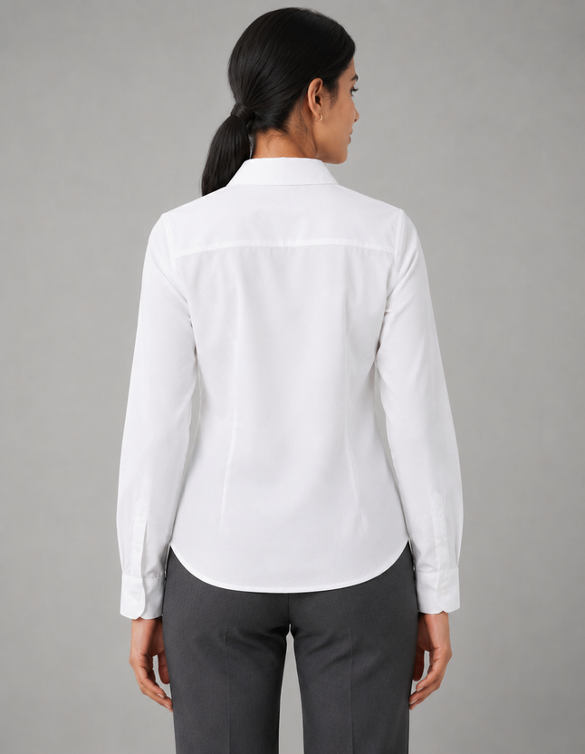 White Formal Shirt for Women – Purple Imli back
