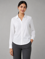 White Shirt with Taupe Beige Trouser Combo for Women – Purple Imli