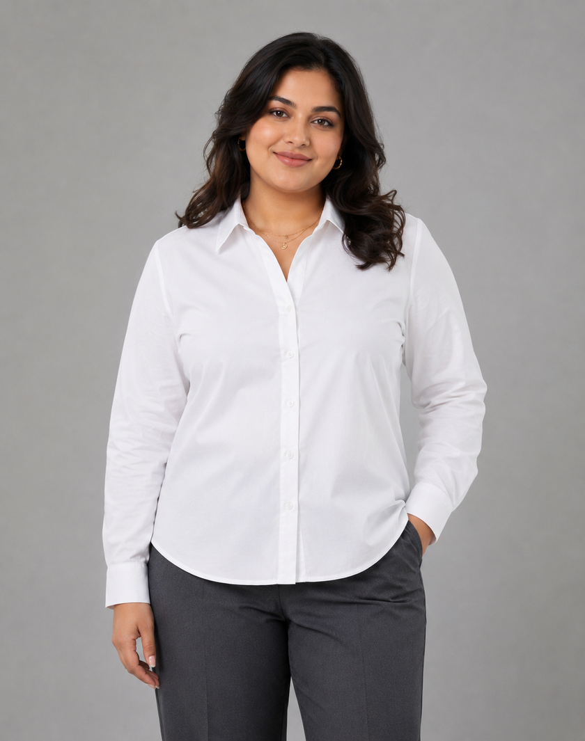 White Formal Shirt for Women – Purple Imli plus