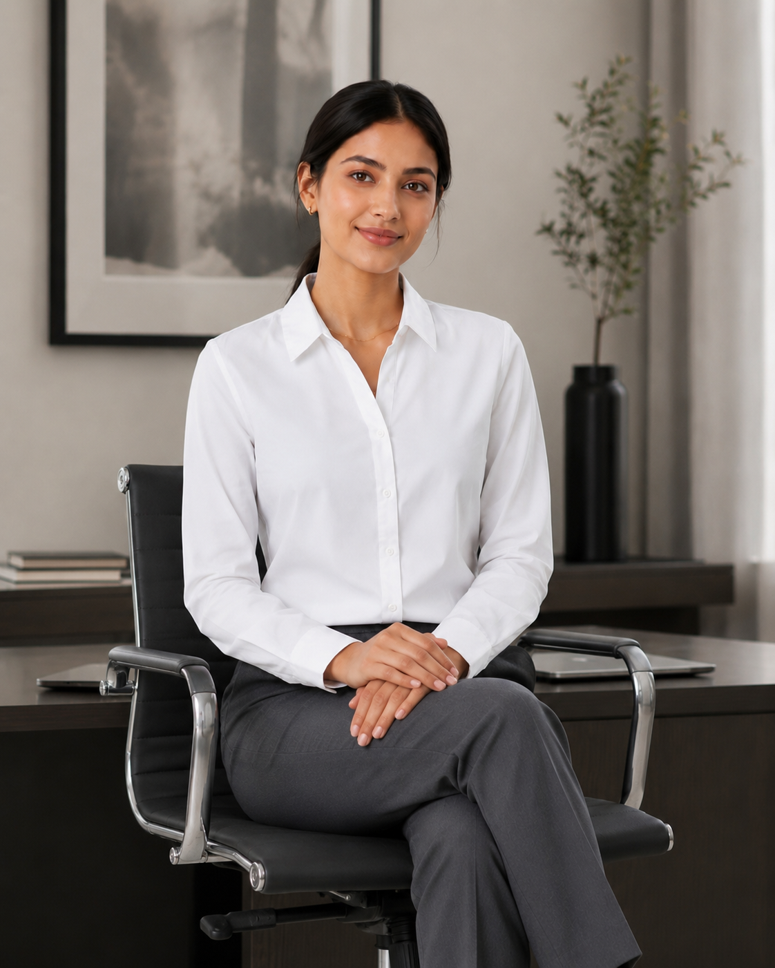 White Formal Shirt for Women – Purple Imli urban