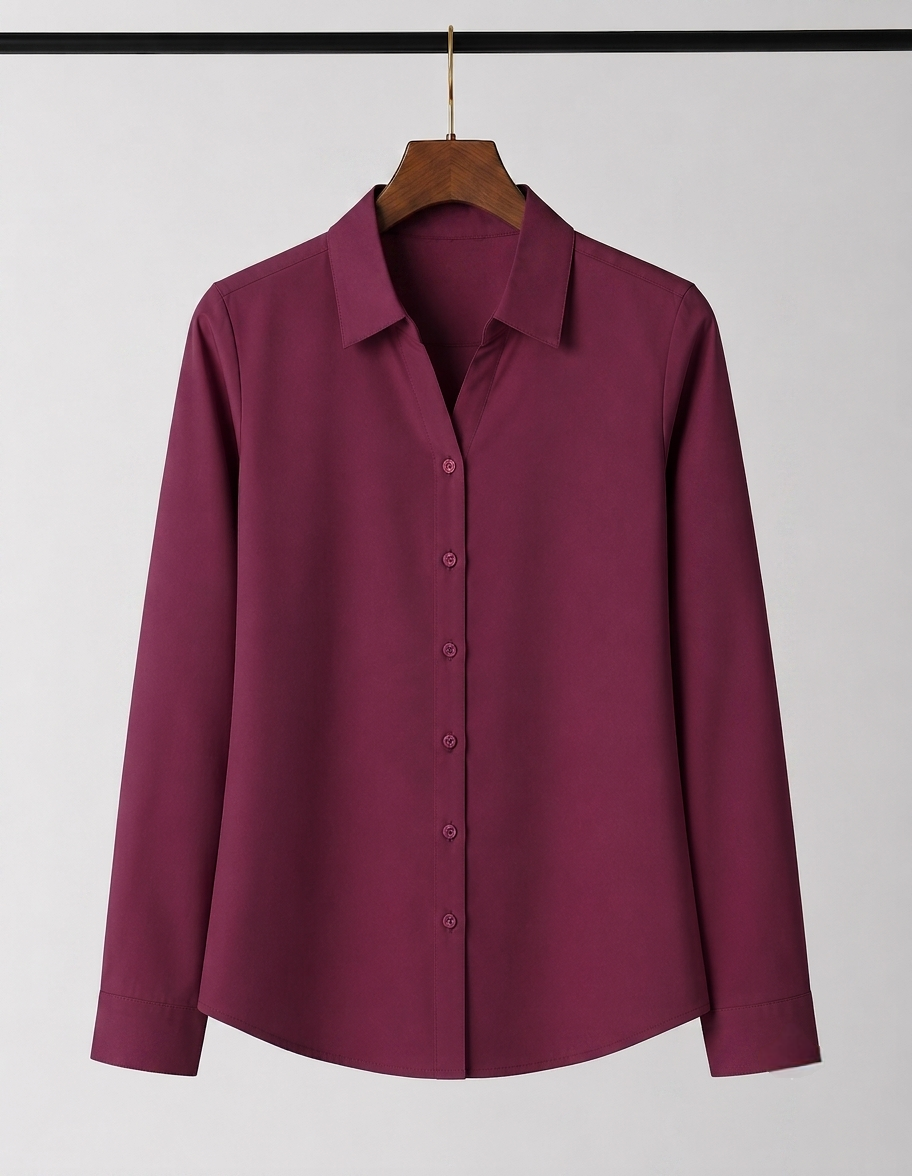 Wine Formal Shirt for Women